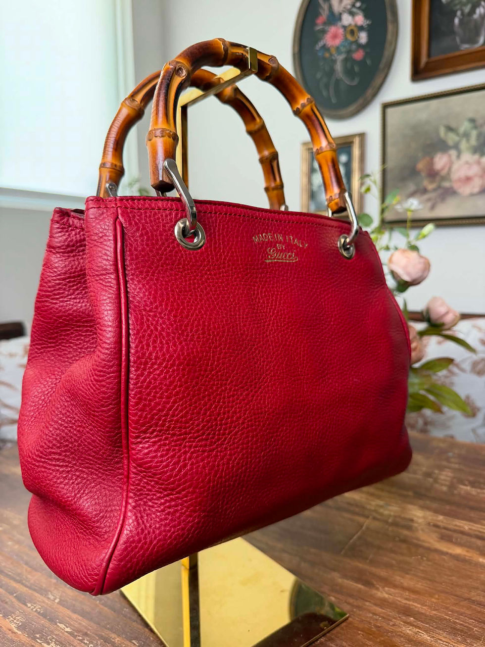 Thumbnail: Gucci Shopper Tote Bamboo Handle