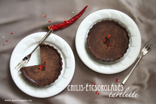 Chilis étcsokoládés tartlette