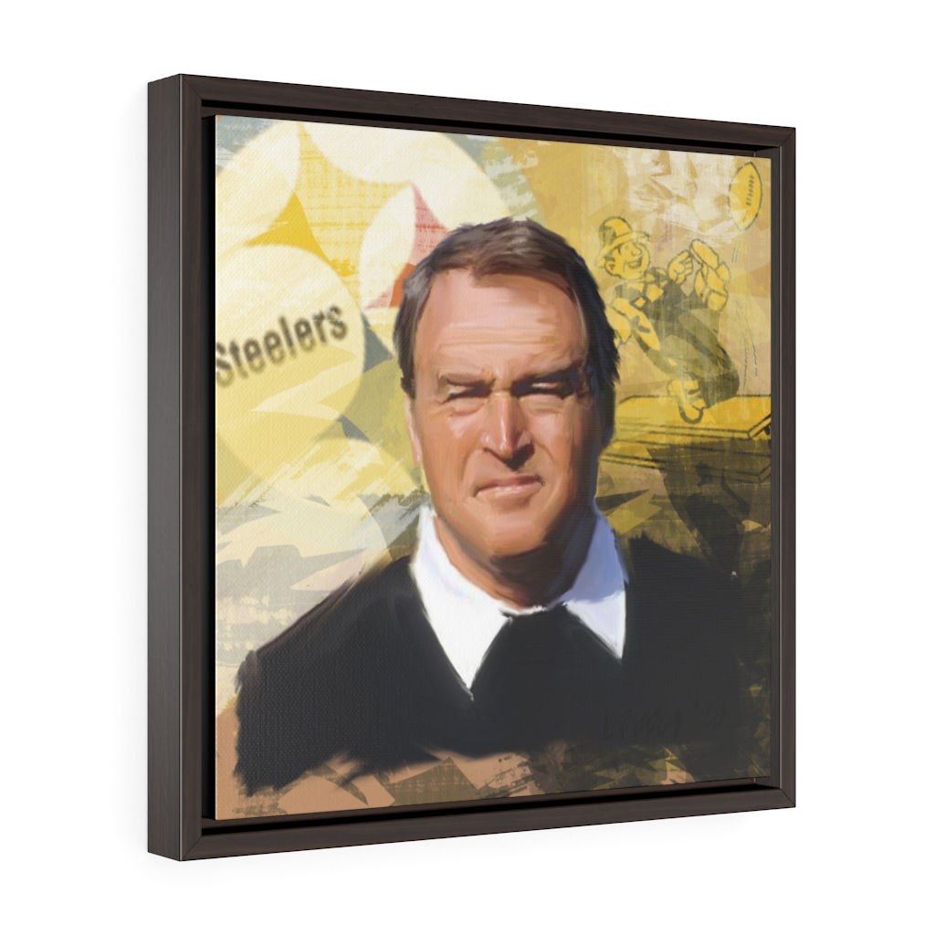 Chuck Noll - Framed Premium Gallery Wrap Canvas - Logos