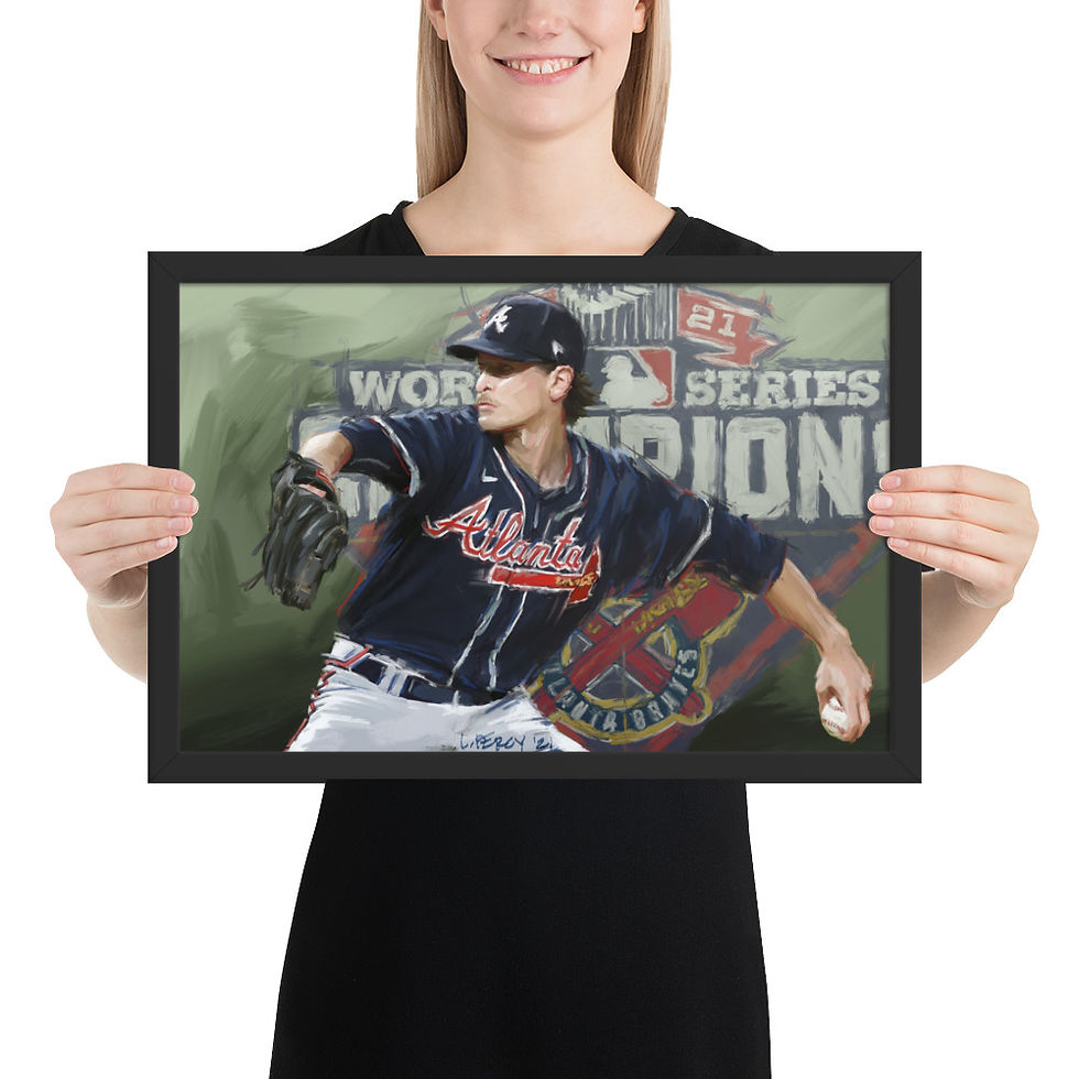Thumbnail: Max Fried - Atlanta Braves Framed photo paper poster