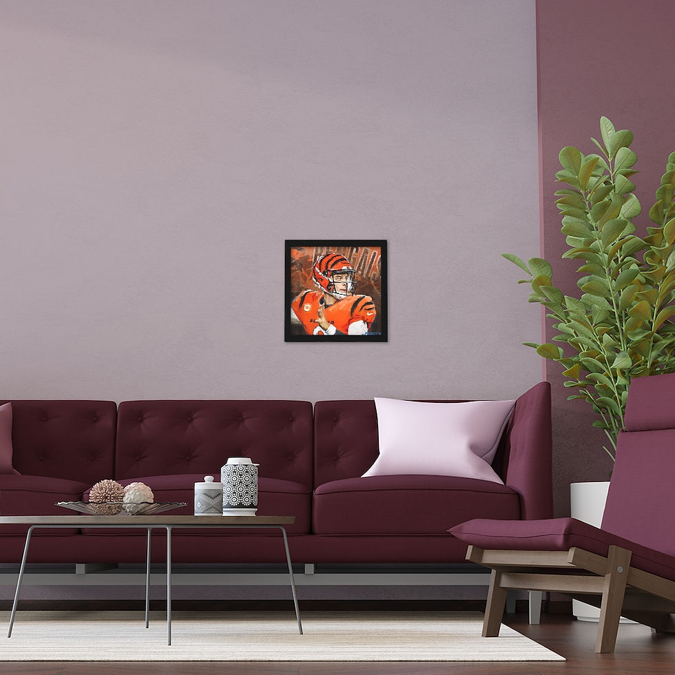 Thumbnail: Joe Burrow - Bengals - Framed Poster, Horizontal		