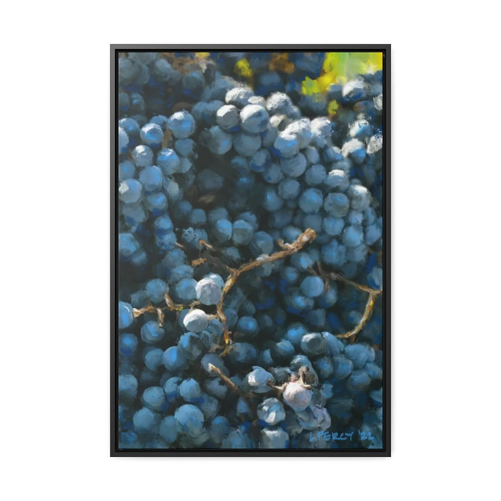 Thumbnail: Grapes Gallery Canvas Wraps, Vertical Frame