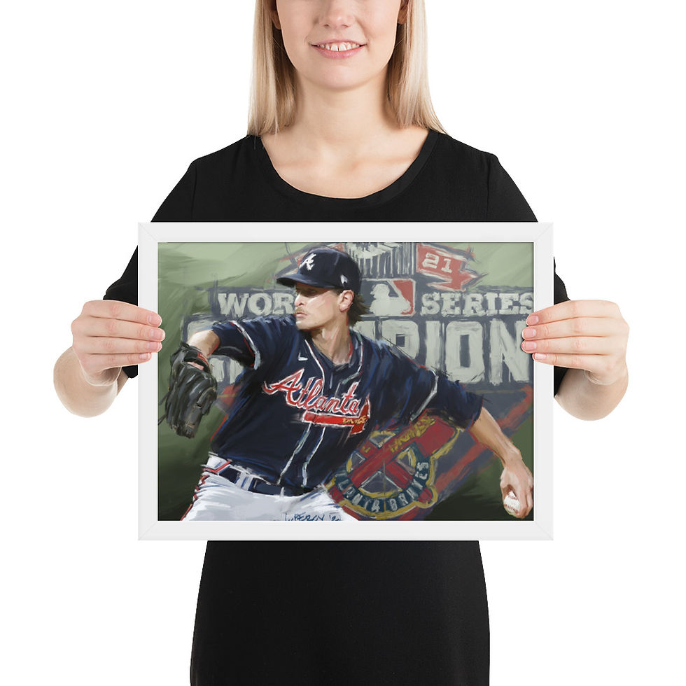 Thumbnail: Max Fried - Atlanta Braves Framed photo paper poster