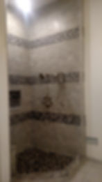 Floor to celing wall tile