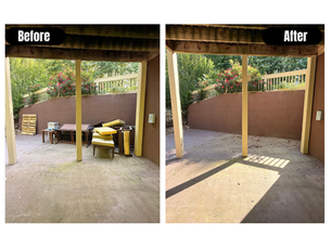 Before and after house cleanout in Sharpsburg GA by Newnan Junk Removal