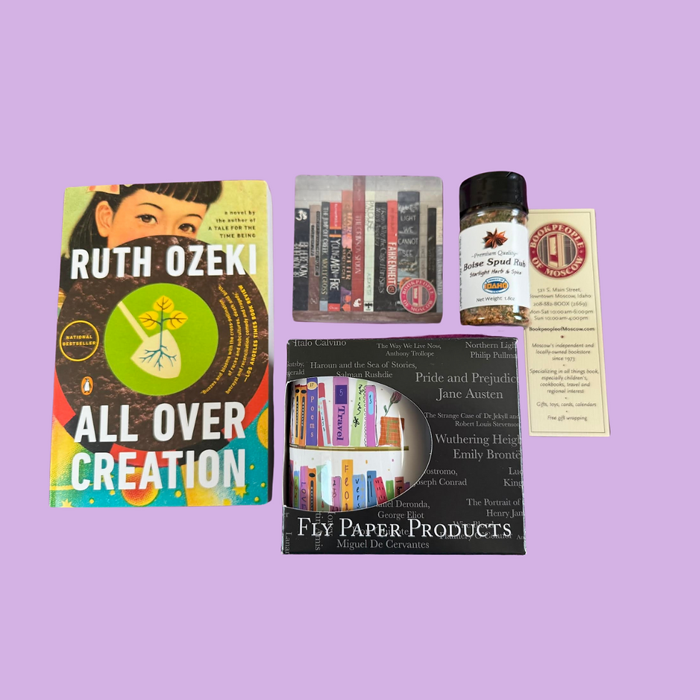 Contents of June 2024 Literary Road Trip Box from Books Inside Boxes