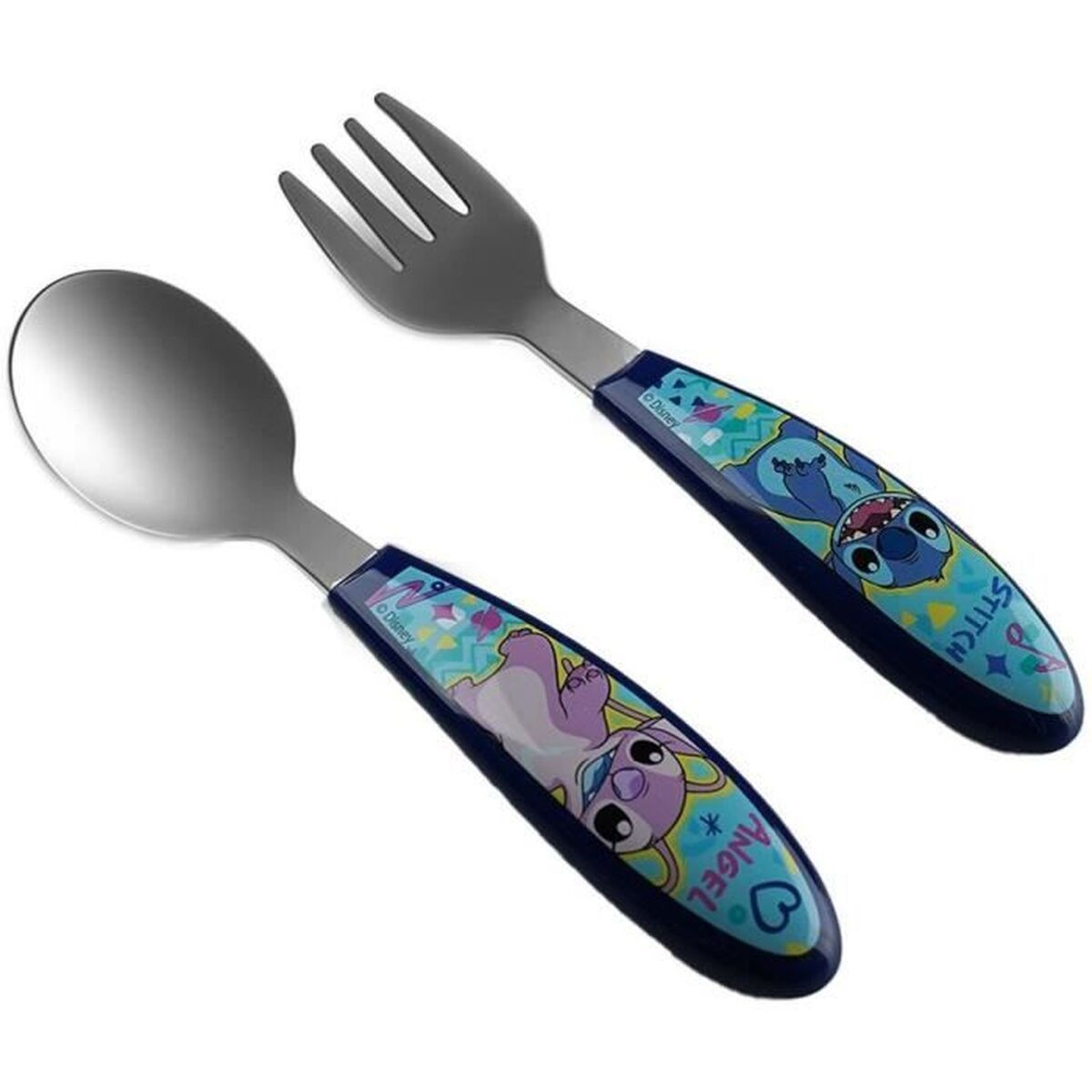 Cutlery set ThermoBaby LILO & STITCH Blue Turquoise Metal Stainless steel 2 P