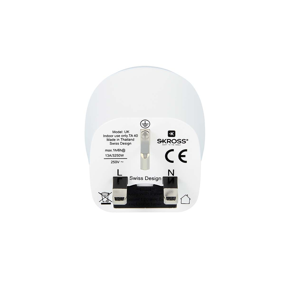 Thumbnail: SKROSS Travel Adapter Europe to United Kingdom, Type G - 1.500230-E