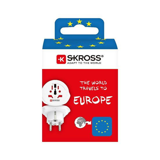 Thumbnail: SKROSS travel adapter World to Europe, Type E/F - 1.500211C-E