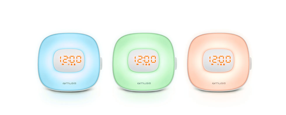 Thumbnail: Muse Light Radio Alarm Clock, White (ML-198CR)