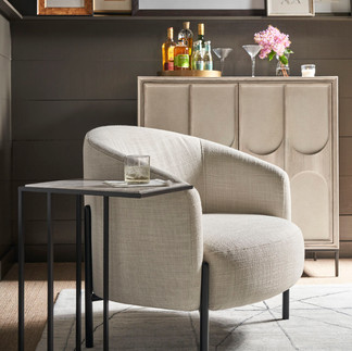 Photo by Universal Furniture accent chair bar cabinet