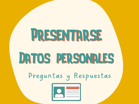 Presentarse espagnol se presenter información personal