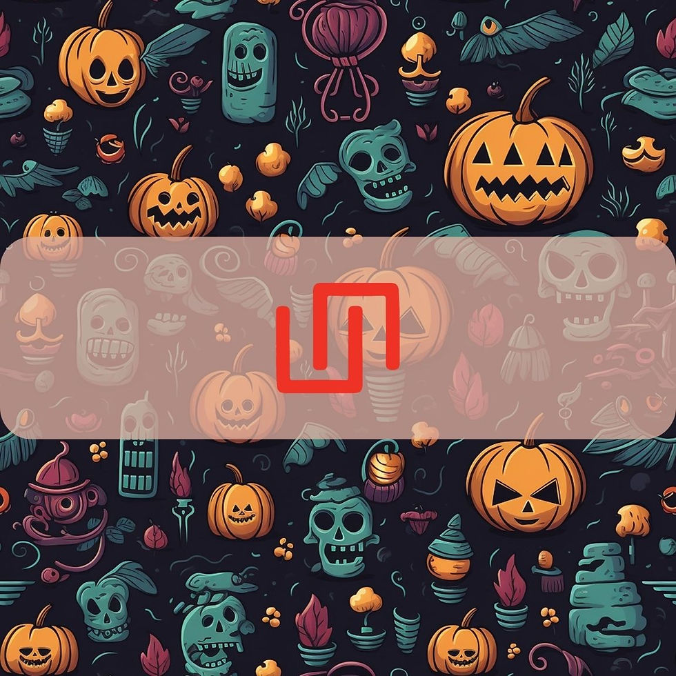 Thumbnail: Seamless Halloween Digital Transfer Paper, Adjustable Repeating Print Pattern, Graphic Design, High Res Art Texture Temp