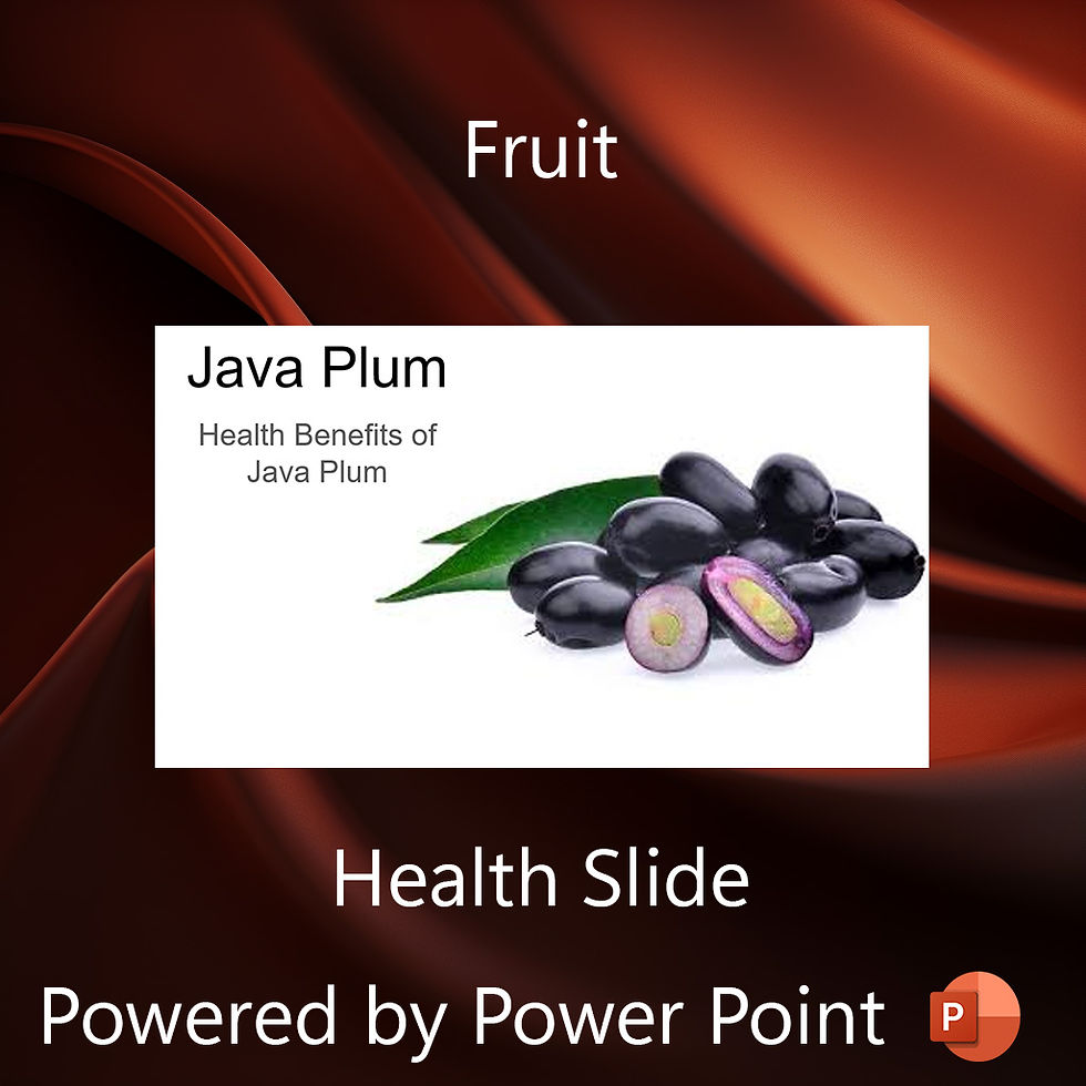 Java Plum Fruit Health Slide PowerPoint Presentation Visual Content Graphic Motion Animation Slide Deck Layout