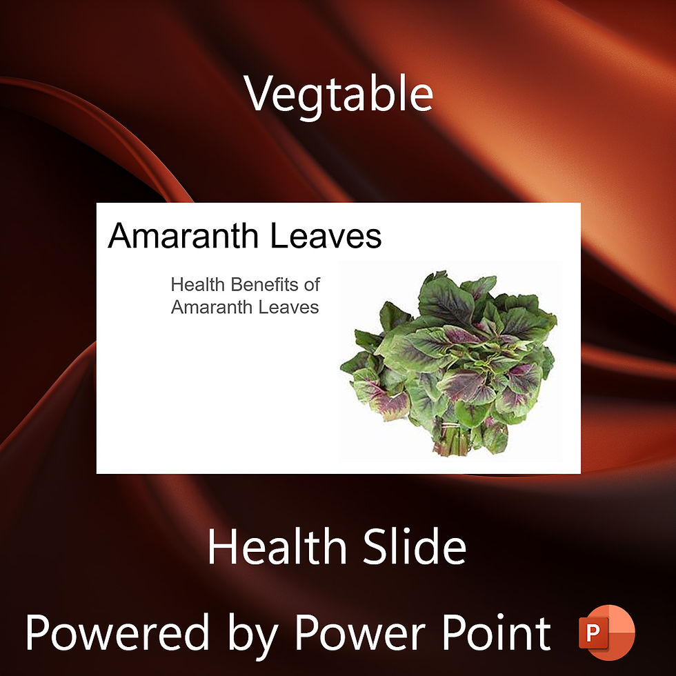Amaranth Leaves Vegetable Health Slide PowerPoint Presentation Visual Content Graphic Motion Animation Slide Deck Layout