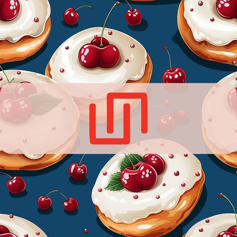 Thumbnail: Seamless Paczki Digital Transfer Paper, Adjustable Repeating Print Pattern, Graphic Vector Design, High Res Art Texture Temp