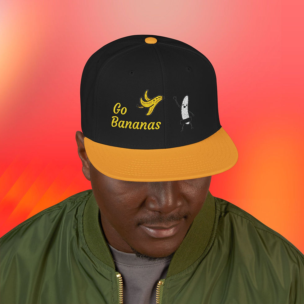 Thumbnail: Unisex Embroidered Snapback Go Bananas Nude Streaking Banana Hat for all Seasons