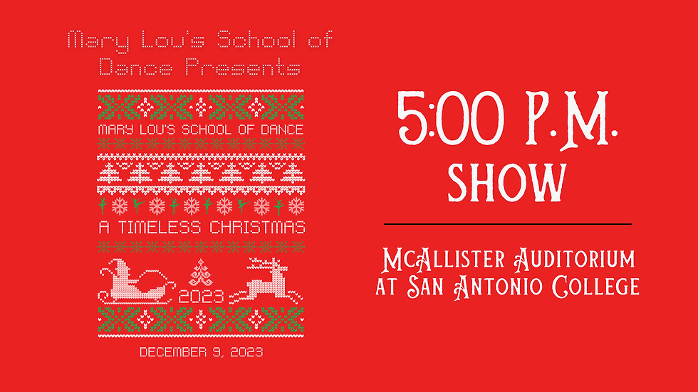 Christmas Recital 2023 - 5:00 p.m. Show