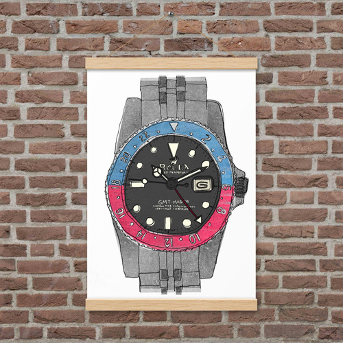 70's Rolex GMT Master - Collage Poster with hangers | Drafted Dial