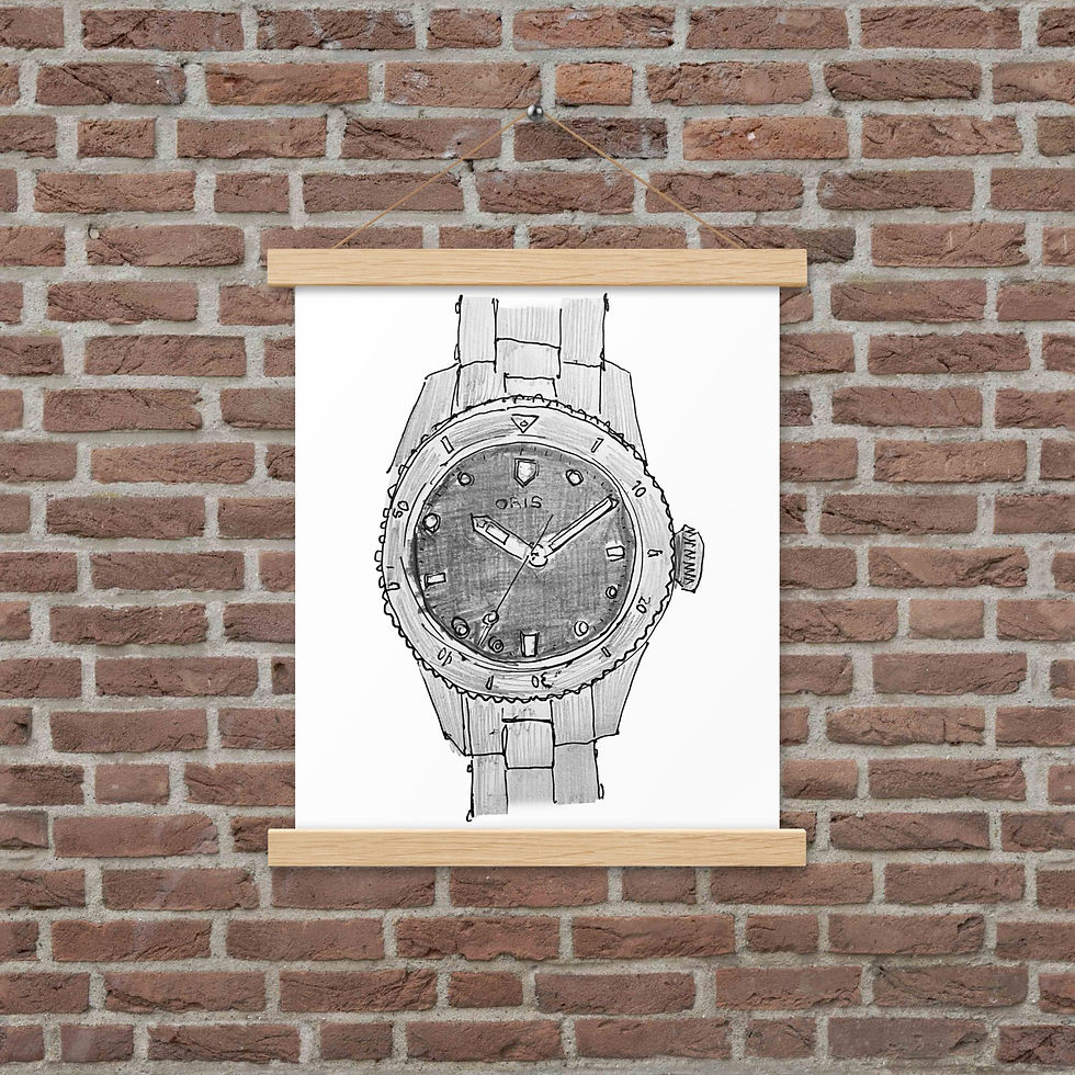 Thumbnail: Hodinkee x Oris Divers Sixty Five - Poster with hangers