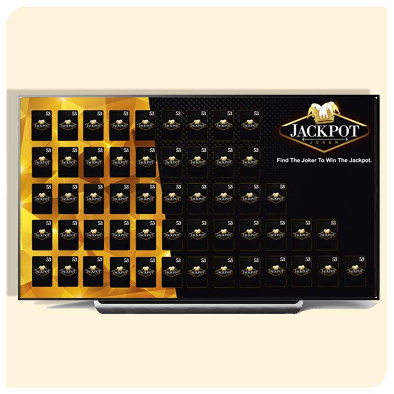 Jackpot Joker Promo Game Cards on Powercall Machine