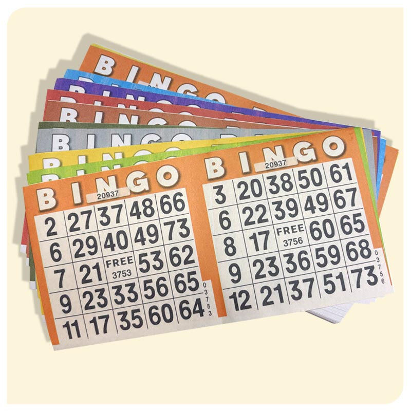 2ON Bundle Bingo 75 Cards sheets coloured Orange Start