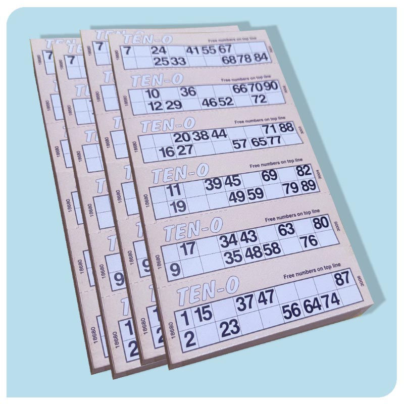 Thumbnail: Housie Direct Ten-O Singles Pink B90 10 Numbers 6up 3000 tickets