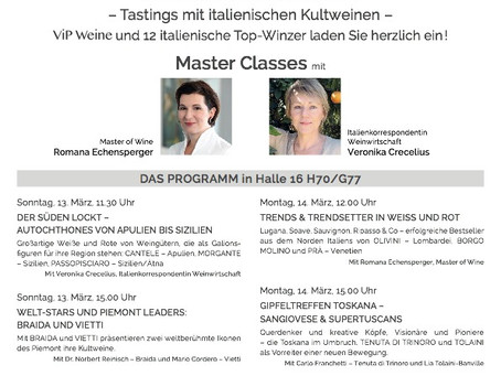 Exklusive Master Classes mit italienischen Kultweinen - nur bei uns auf der ProWein