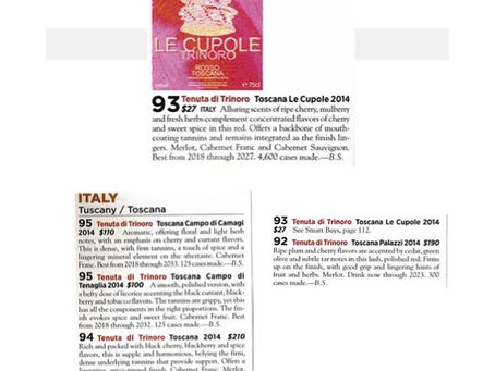 Tenuta di Trinoro im Wine Spectator - Bewertungen ab 92 Punkte aufwärts!!
