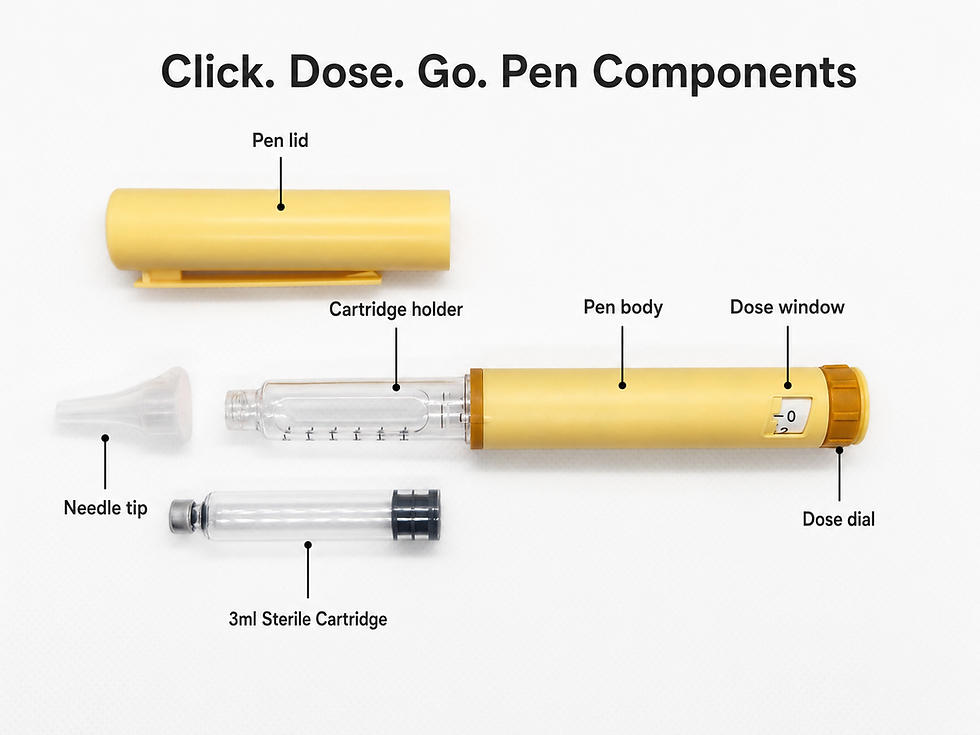 Thumbnail: Click, Dose, Go! BLUE Reusable Pen