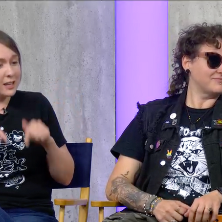 We Rock People Sitting in chairs on the news