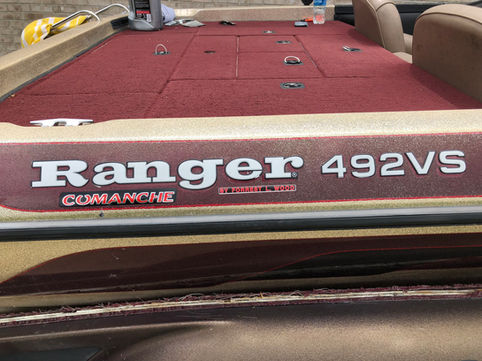 Ranger Boats Comanche By Forrest L Wood 492VS Factory domed decals #rangerboats #domednumbers