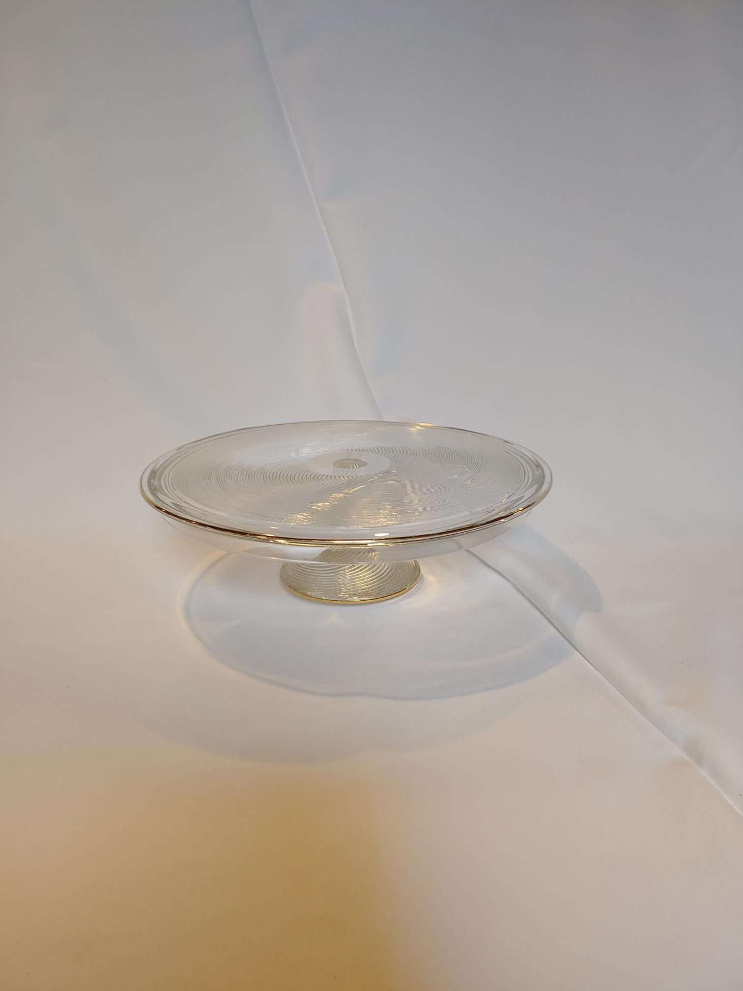 Glass Pedestal Cake Plate