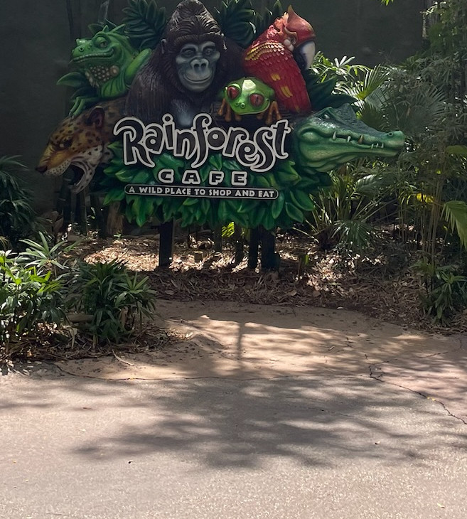 Rainforest Cafe Entrance and Sign