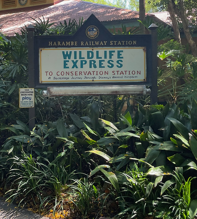 Wildlife Express Train Entrance Sign