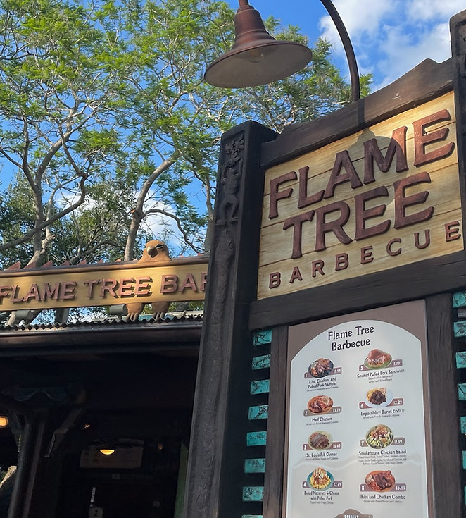 Flame Tree Barbeque Sign