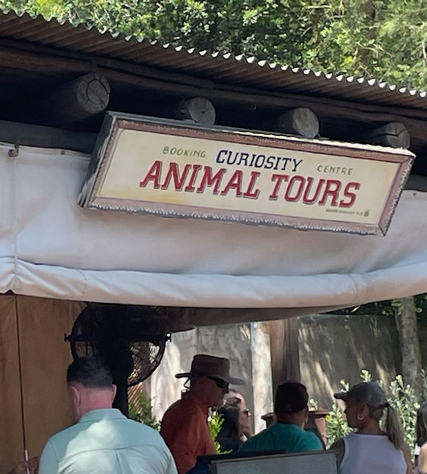 Curiosity Animal Tours Booking sign