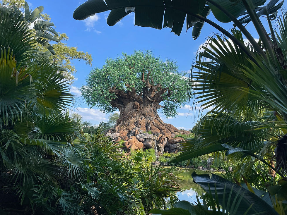 Tree of Life with sky and palm trees
