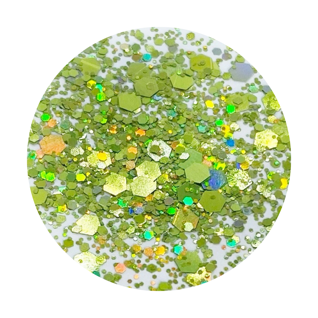 GLITTER: Chunky Mix - Light Green Holo