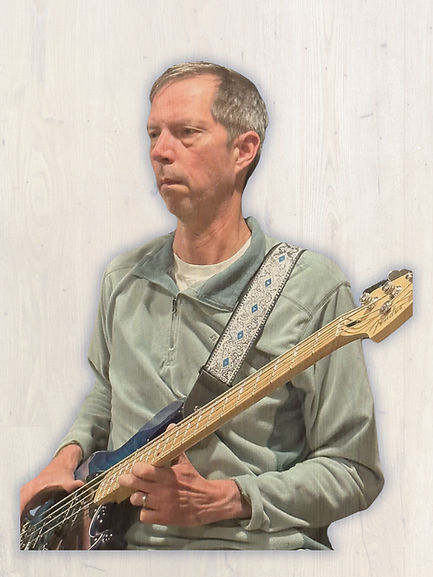Man playing electric bass