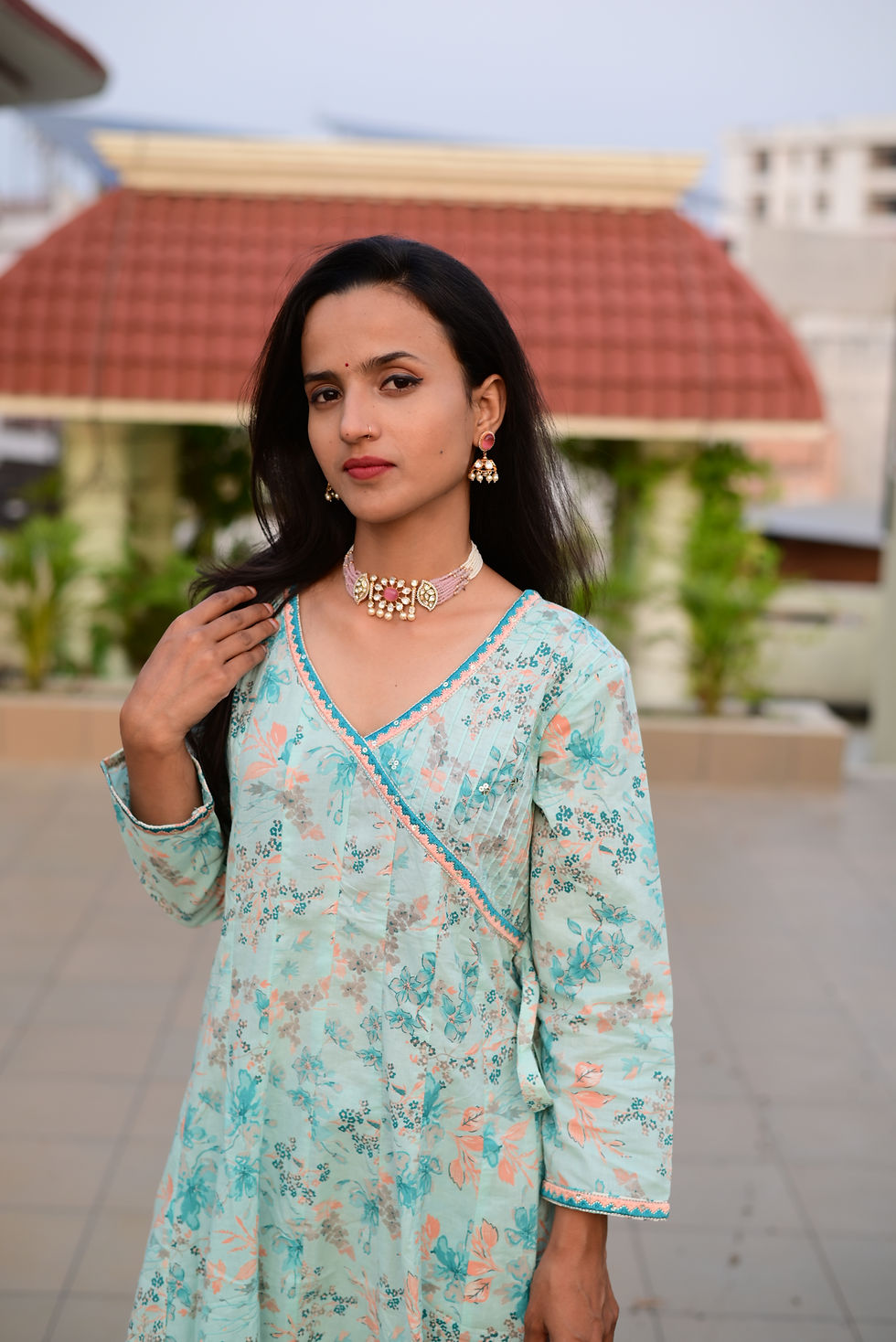 Thumbnail: Blue Anarkali suit