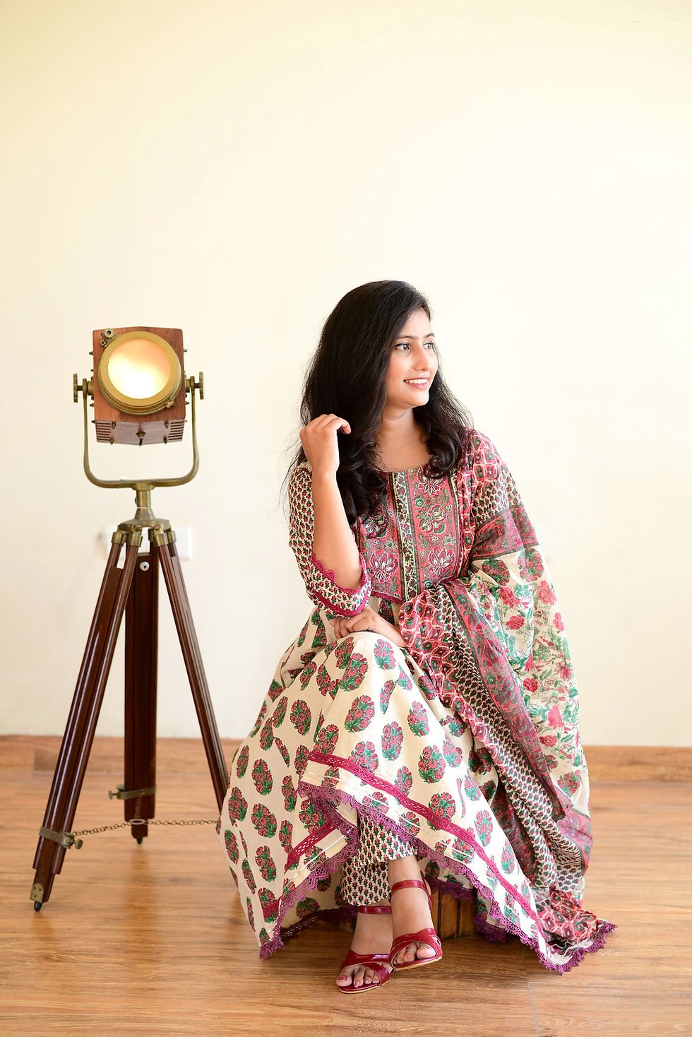 Thumbnail: Jaipuri Anarkali Cotton soft suit