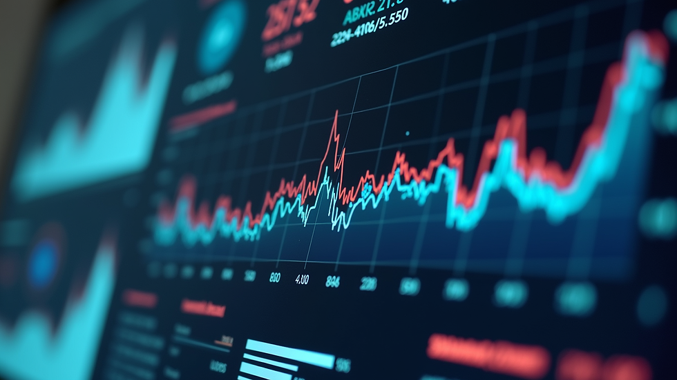 Close-up view of a digital dashboard showing marketing performance metrics