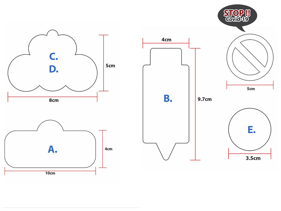Thumbnail: STOP Covid-19 Keychain/Bag Charm