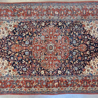 Persian Isphahan, 4-6x6-7, circa 1910. Great example of an early Isphahan with a very tight weave and wonderful colors.
