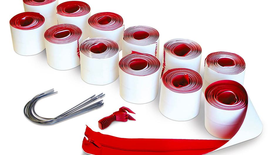 ZIPWALL HDAZ12 Heavy Duty Zipper, 12 Pack, Red, 12 Count