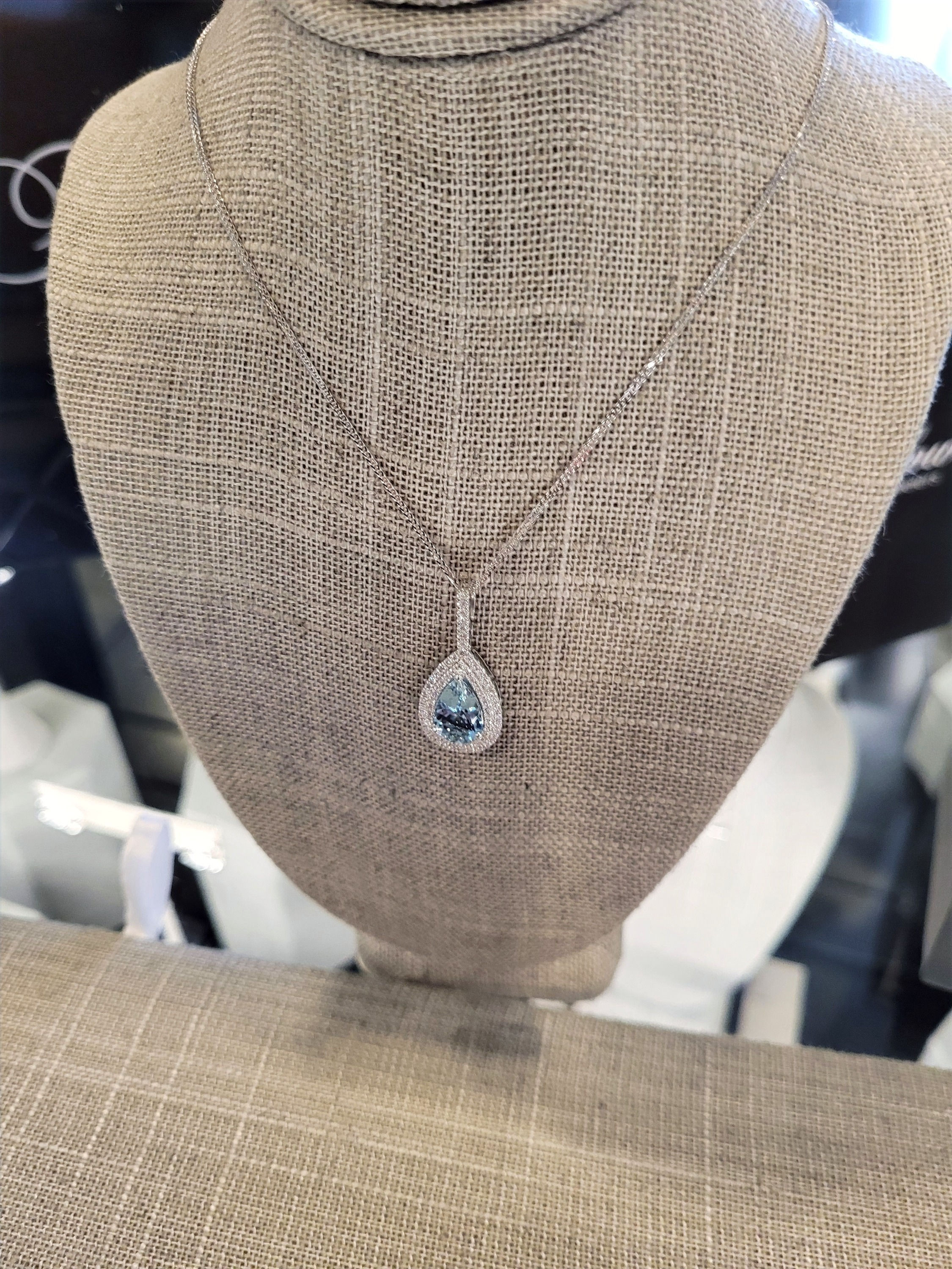 Aqua marine necklace