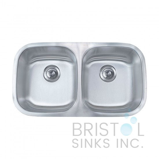 B411 UNDERMOUNT STAINLESS STEEL DOUBLE BOWL KITCHEN SINK