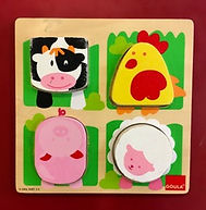 Jeu d'encastrement sur le thème de la ferme