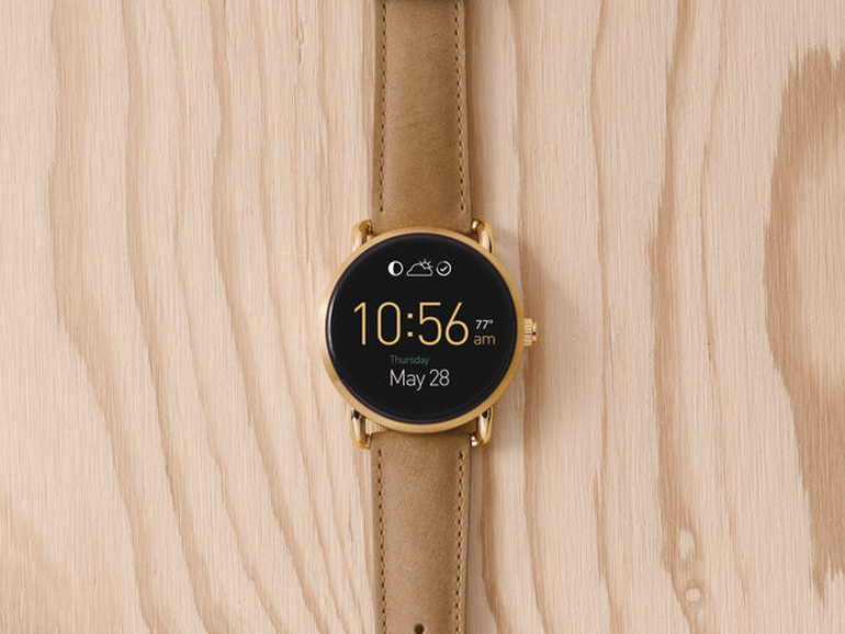 Thumbnail: Fossil Q Wander Touchscreen Light Brown Leather Smartwatch FTW2102